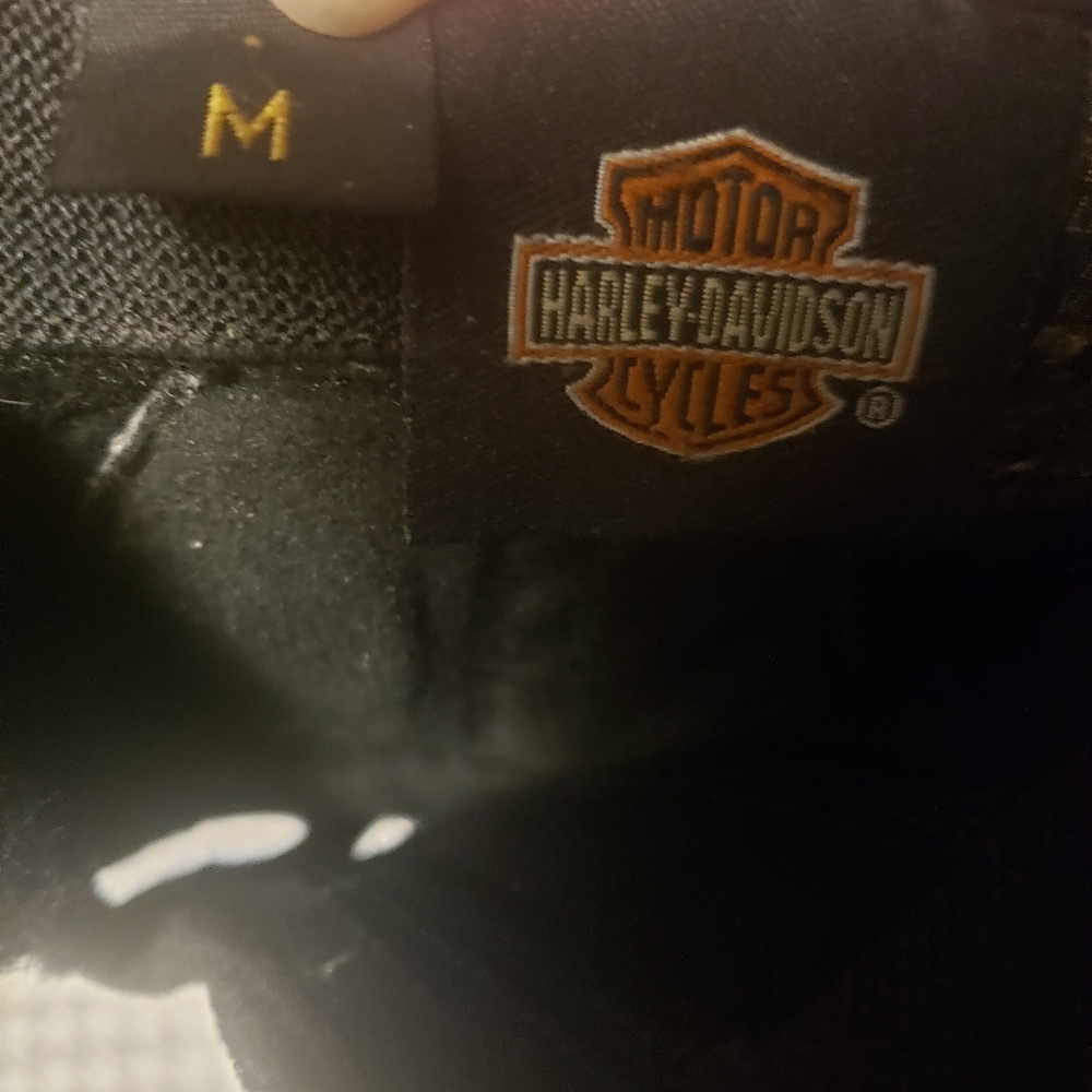 Harley-Davidson full grain leather fingerless gloves. Size M